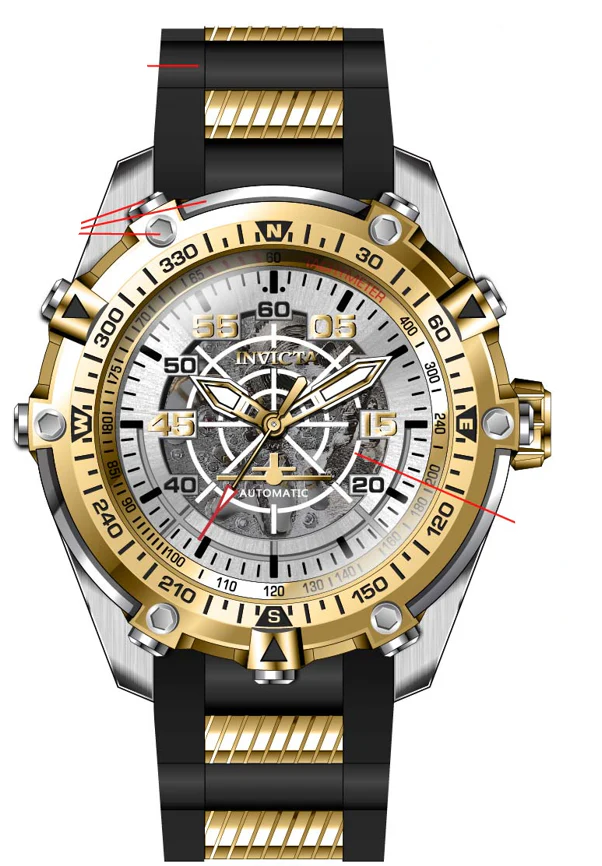 Band For Invicta Aviator Men 44651