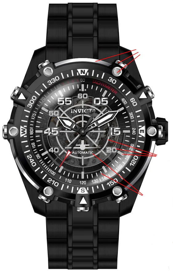 Band For Invicta Aviator Men 44658