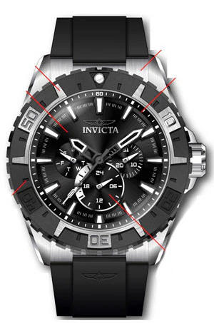 Band For Invicta Aviator  Men 45748