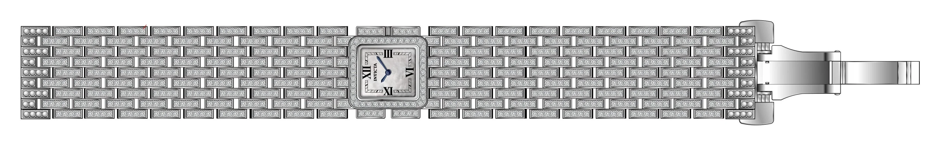 Band For Invicta Elite Diamond Lady 51425