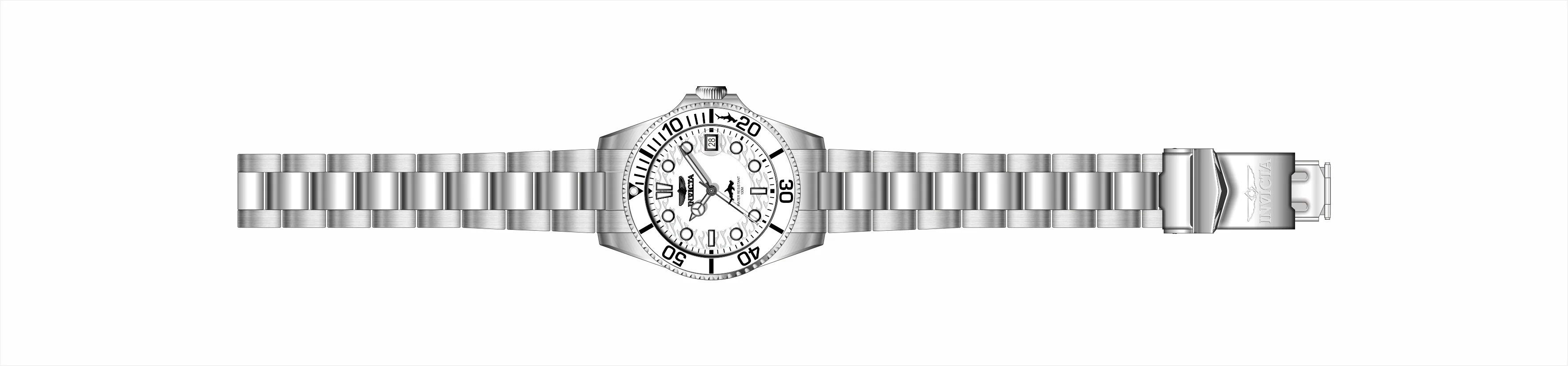 Band For Invicta Pro Diver Lady 50919