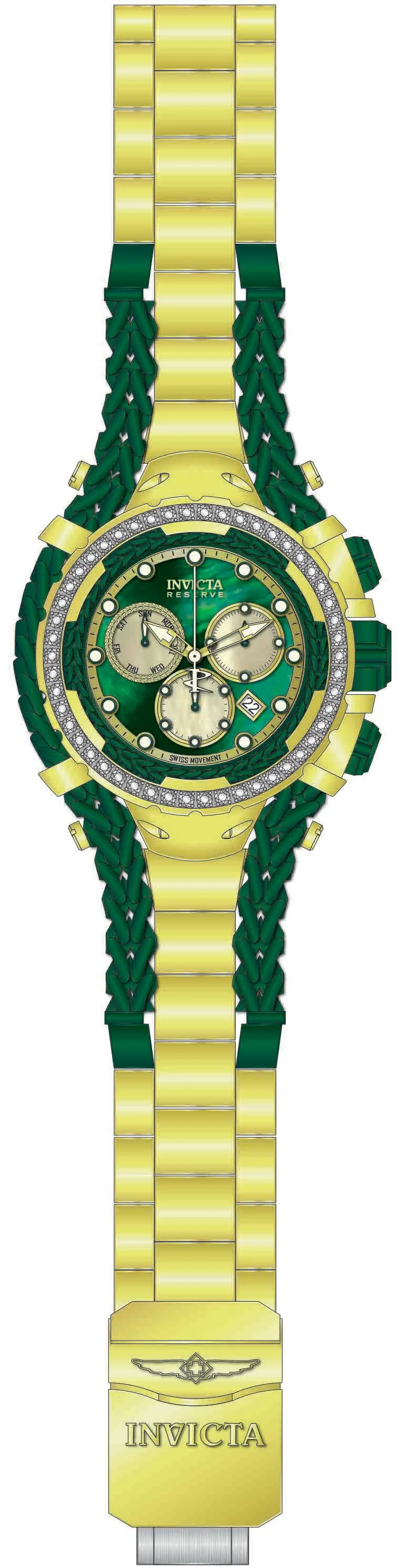 Band For Invicta Reserve Gladiator Men 51477