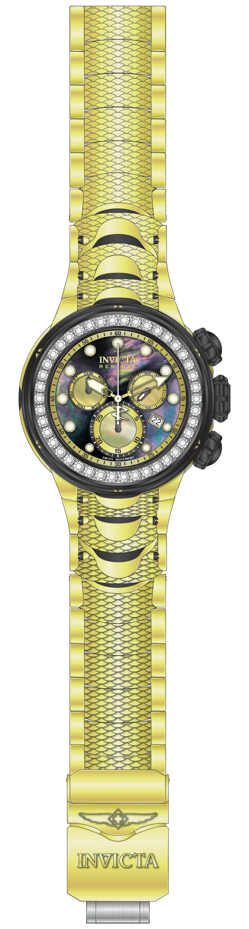 Band For Invicta Reserve Kraken Men 51543