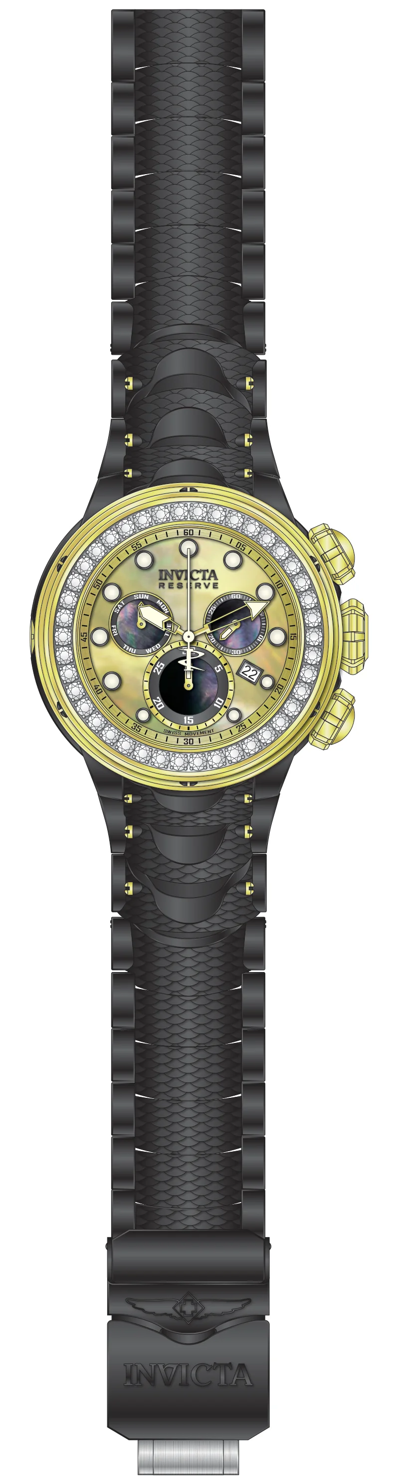Band For Invicta Reserve Kraken Men 51546
