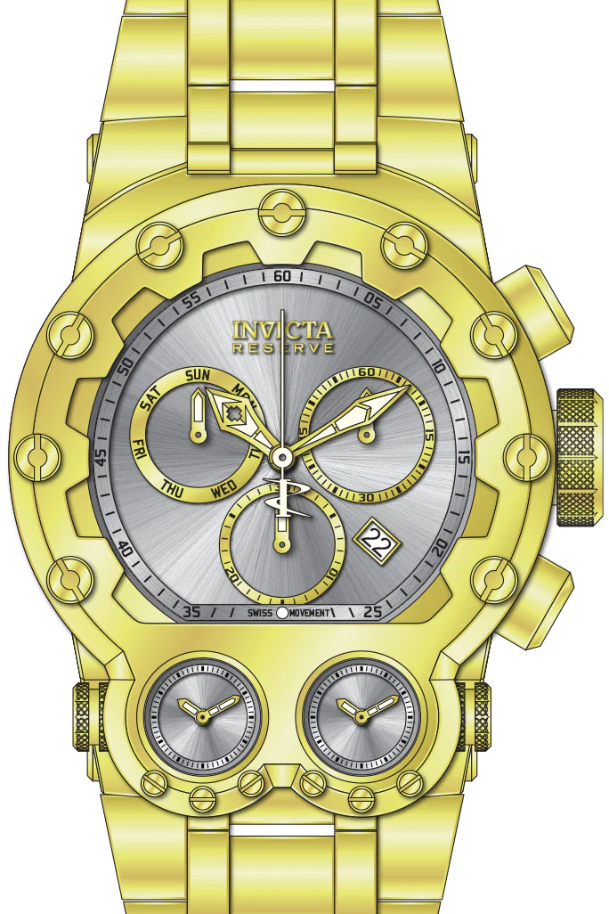Band For Invicta Reserve Magnum Tria Men 44512