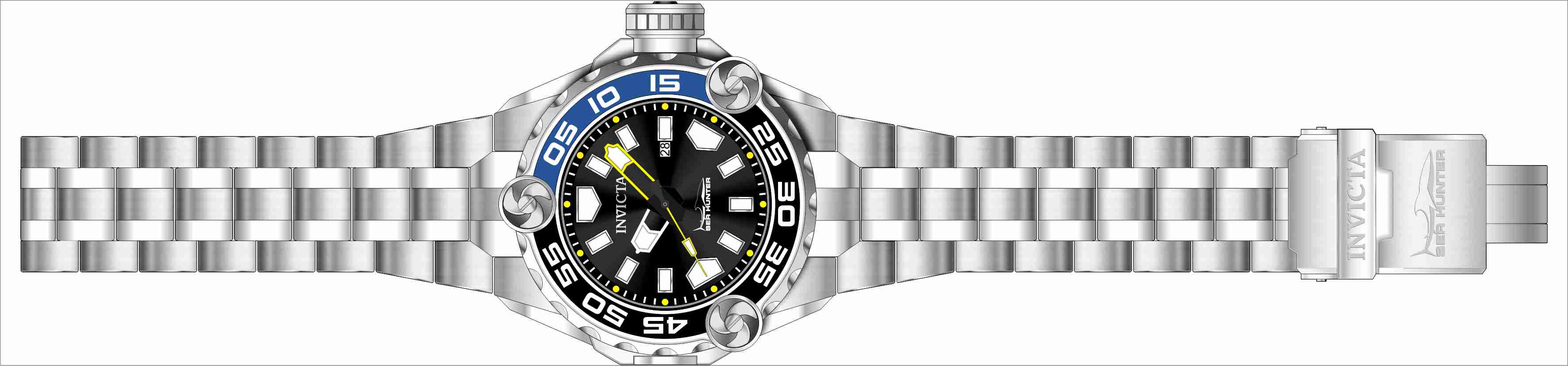 Band For Invicta Sea Hunter Men 44860