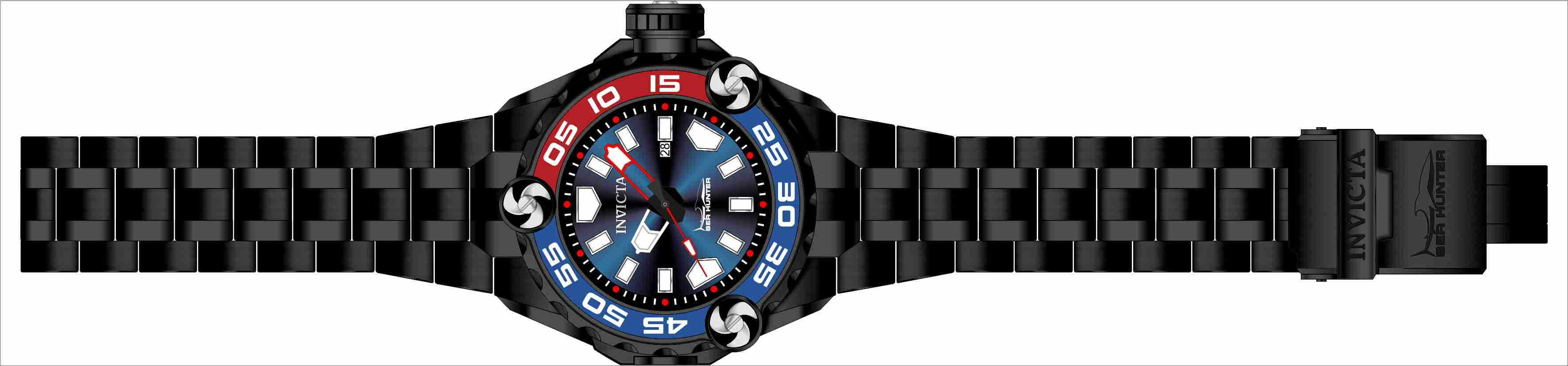 Band For Invicta Sea Hunter Men 44864