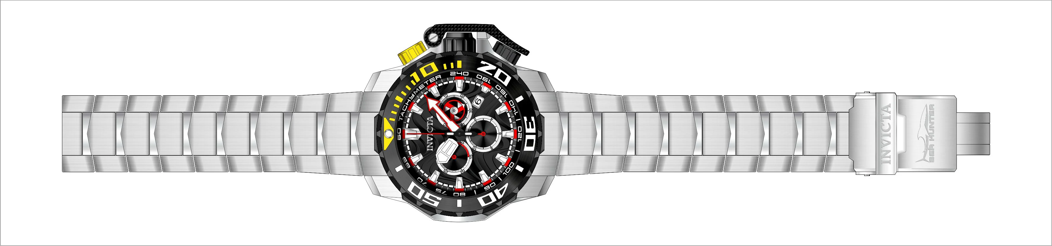 Band For Invicta Sea Hunter Men 45560