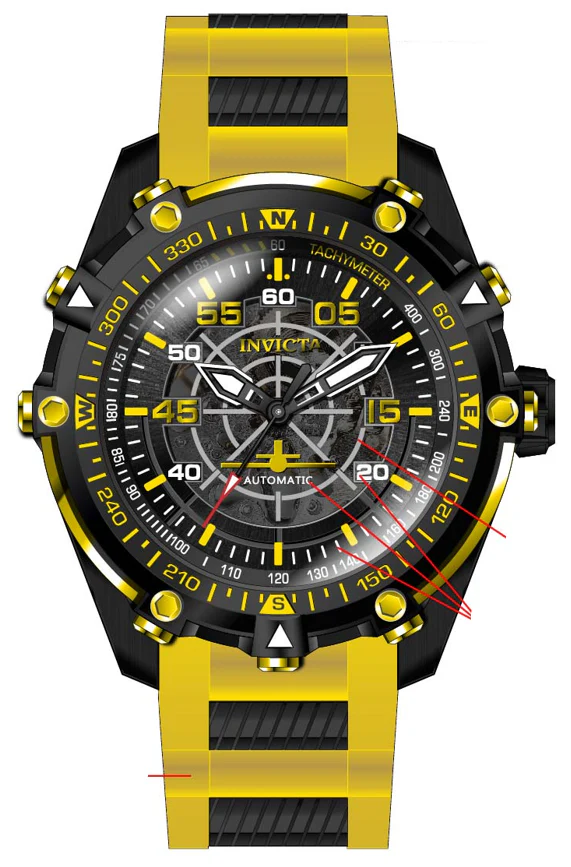 Parts For Invicta Aviator Men 44653