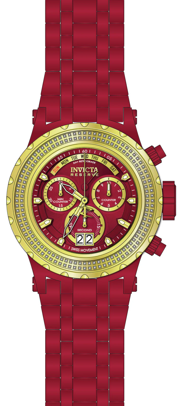 Parts For Invicta Reserve Men 45955